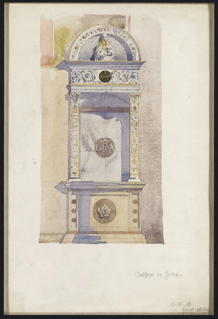 Studio di un altare gesuita, Cerosa di Pavia, 1891